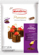 Cobertura Premium Em Gotas Para Derreter Sabor Chocolate Meio Amargo Mavalério 1,1Kg