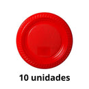 Prato Cor Vermelho 18cm