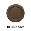 Prato Cor Marrom 15cm