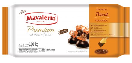 Cobertura em Barra Premium Fracionada Mavalério Chocolate Blend 1,01Kg