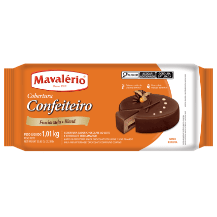 Cobertura Confeiteiro Sabor Chocolate Blend Mavalério 1,01Kg