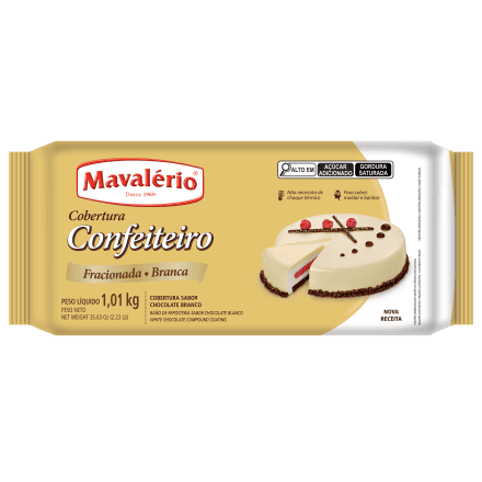 Cobertura Confeiteiro Sabor Chocolate Branco Mavalério 1,01Kg