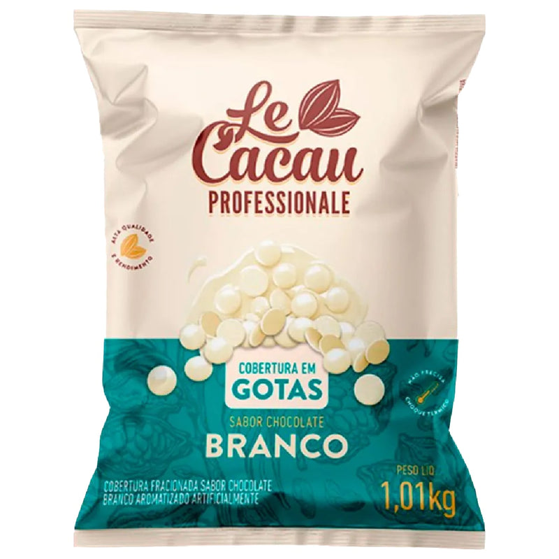 Gotas de Chocolate Fracionado Branco LeCacau 1,01kg