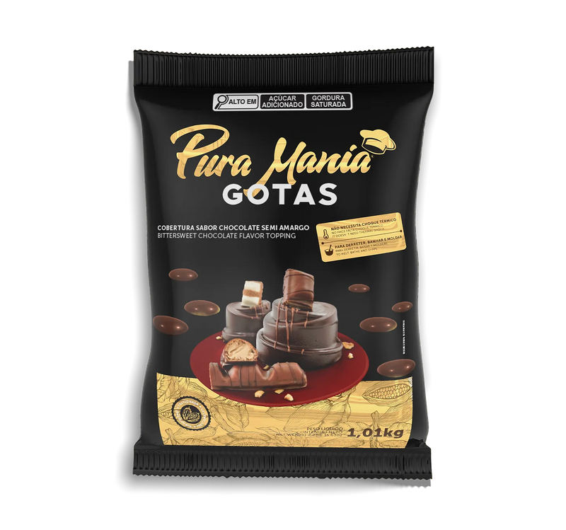 Pura Mania Semi Amargo Gotas  1,01Kg